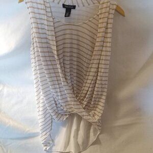 White House Black Market Sleeveless Striped Shirt, Size S